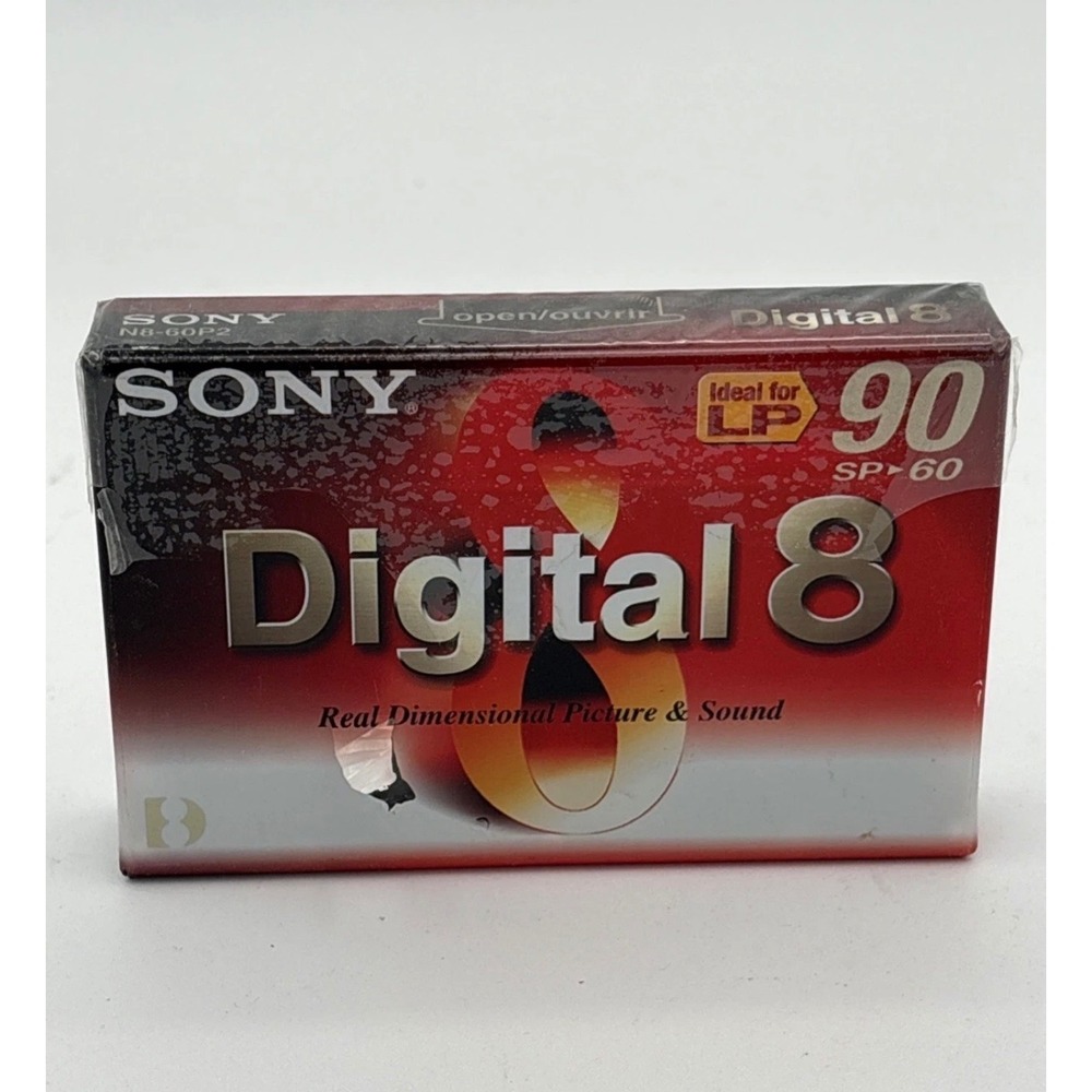 Sony Digital 8 D8 8mm Camcorder Tape Metal Particle 60min SP N8-60P2 NEW UNOPEN